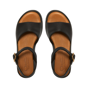 Carl Scarpa Assisi Black Leather Platform Sandals